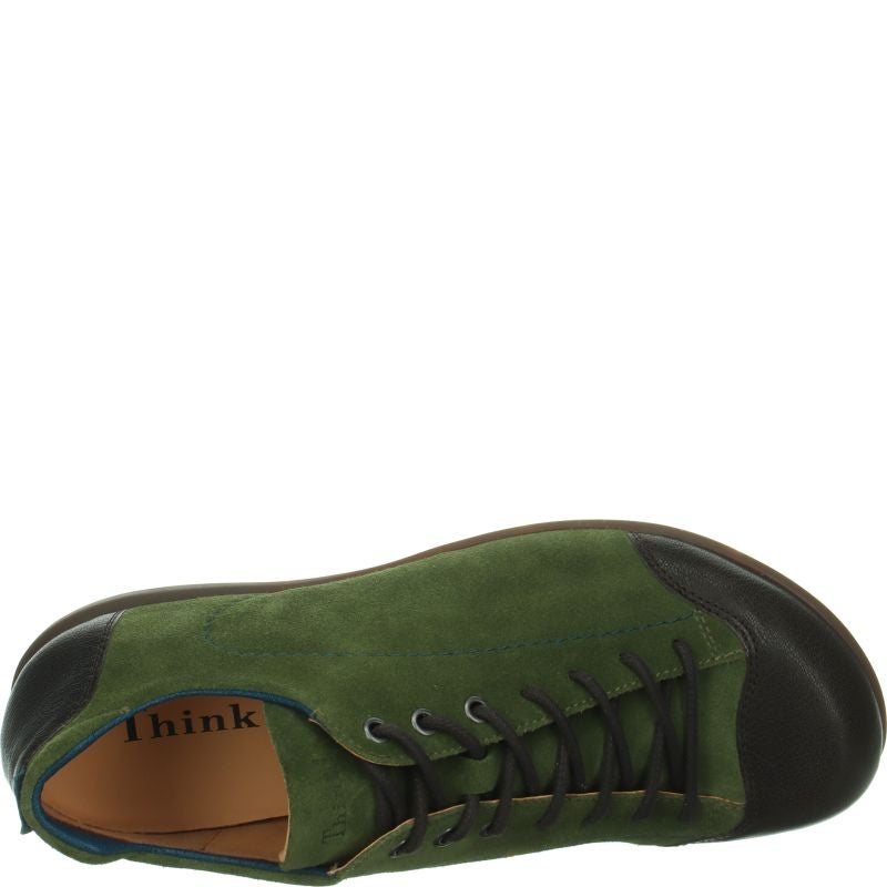 Think KONG HERREN Lace up shoe - Material: Leather in Green