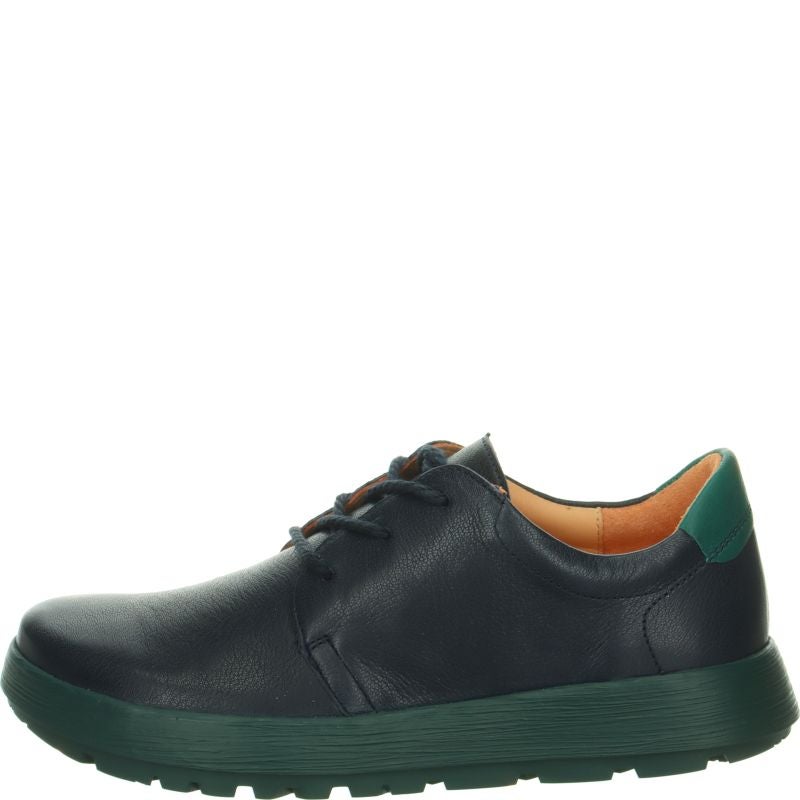 Think COMODA Woman Lace up shoe - Material: Leather in Blue