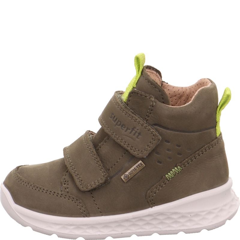 Superfit BREEZE Unisex, Jungen Sneaker high - Material: Leder in Grün