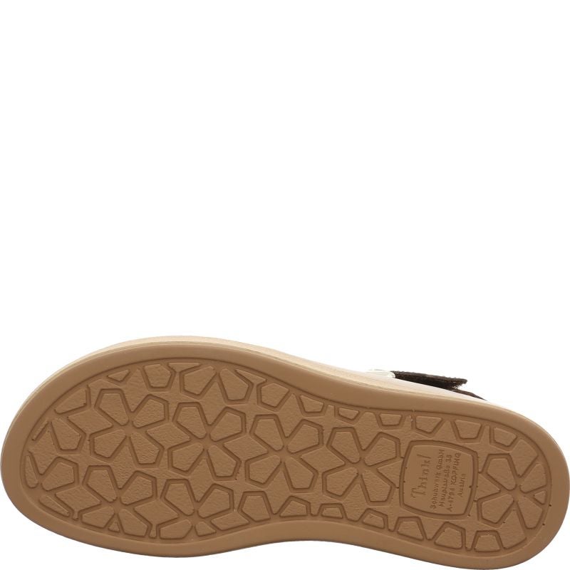 Think MEGGIE Woman Strap sandal - Material: Leather in Metallic