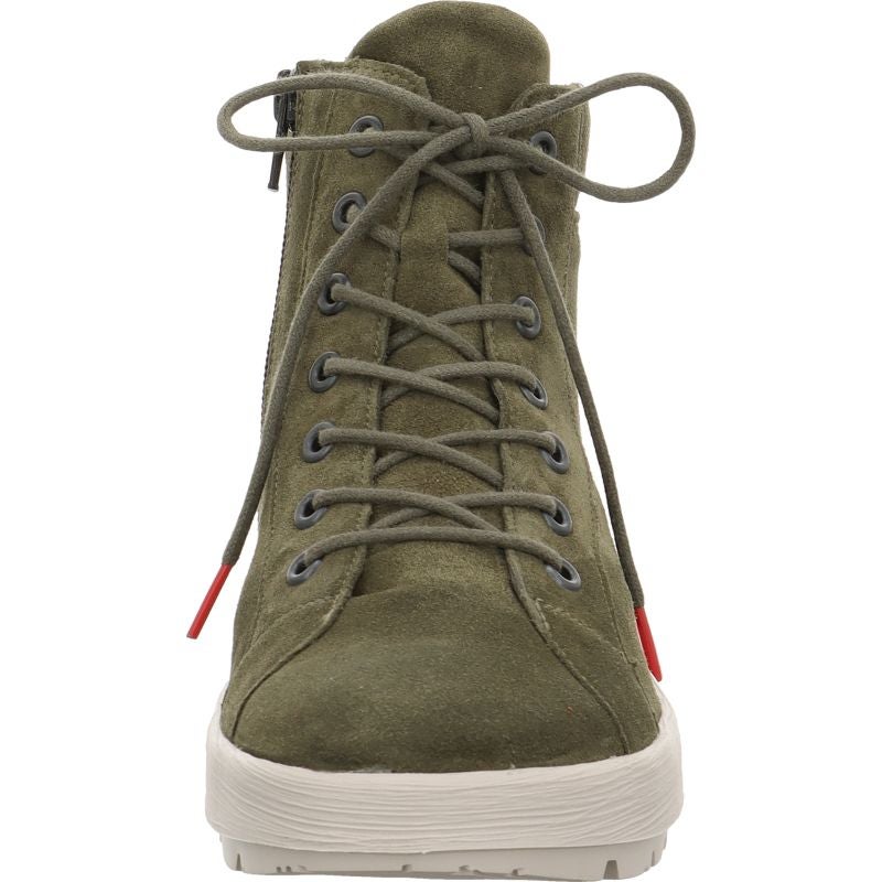 Think COMODA Woman Ankle boot - Material: Leather in Olive