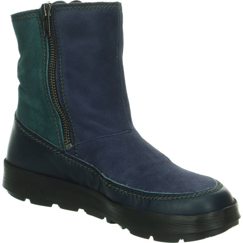 Think COMODA Woman Ankle boot - Material: Leather in Blue