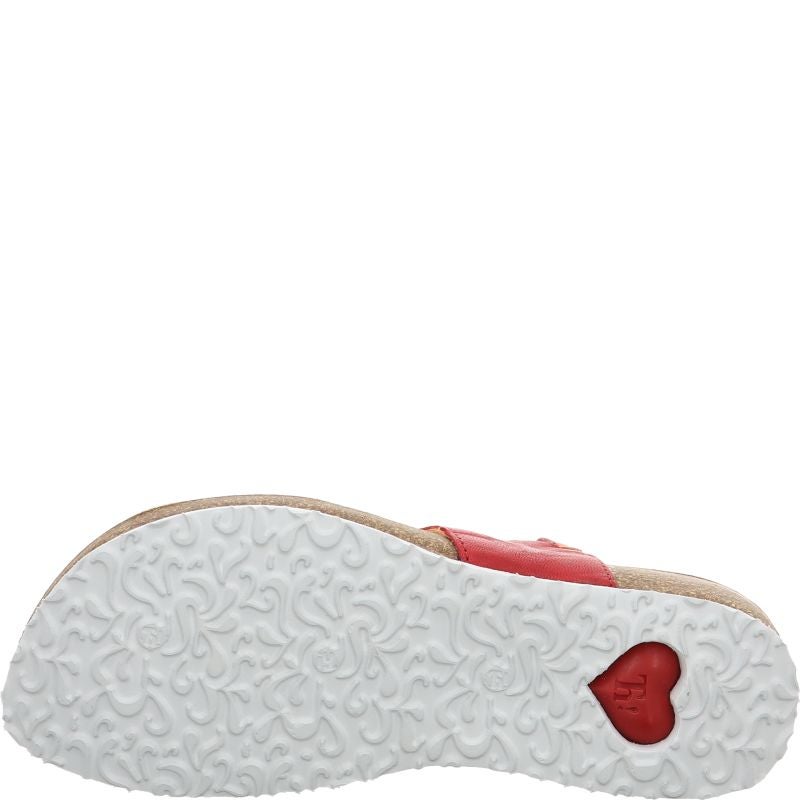Think! JULIA Damen Pantolette - Material: Leder in Rot