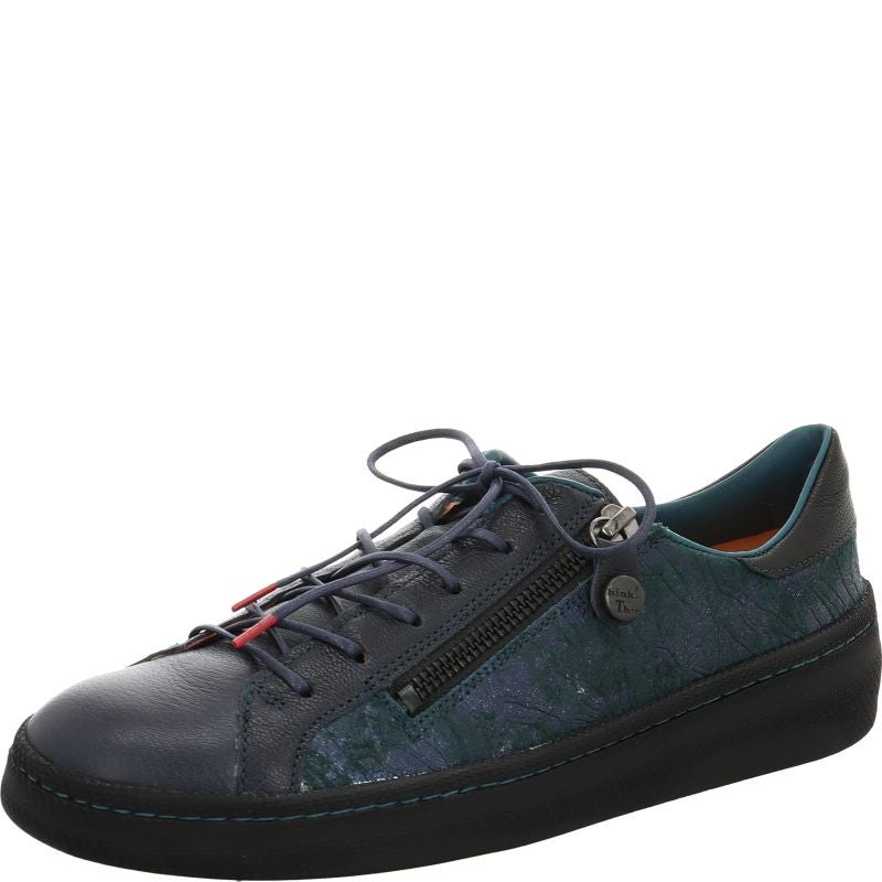 Think! KUMI Damen Sneaker low - Material: Leder in Blau