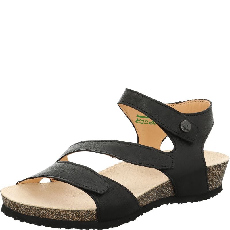 Think DUMIA Woman Strap sandal - Material: Leather in Black