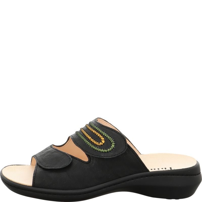 Think! CAMILLA Damen Pantolette - Material: Leder in Schwarz