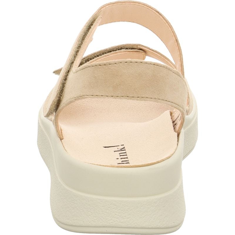 Think MEGGIE Woman Strap sandal - Material: Leather in Beige
