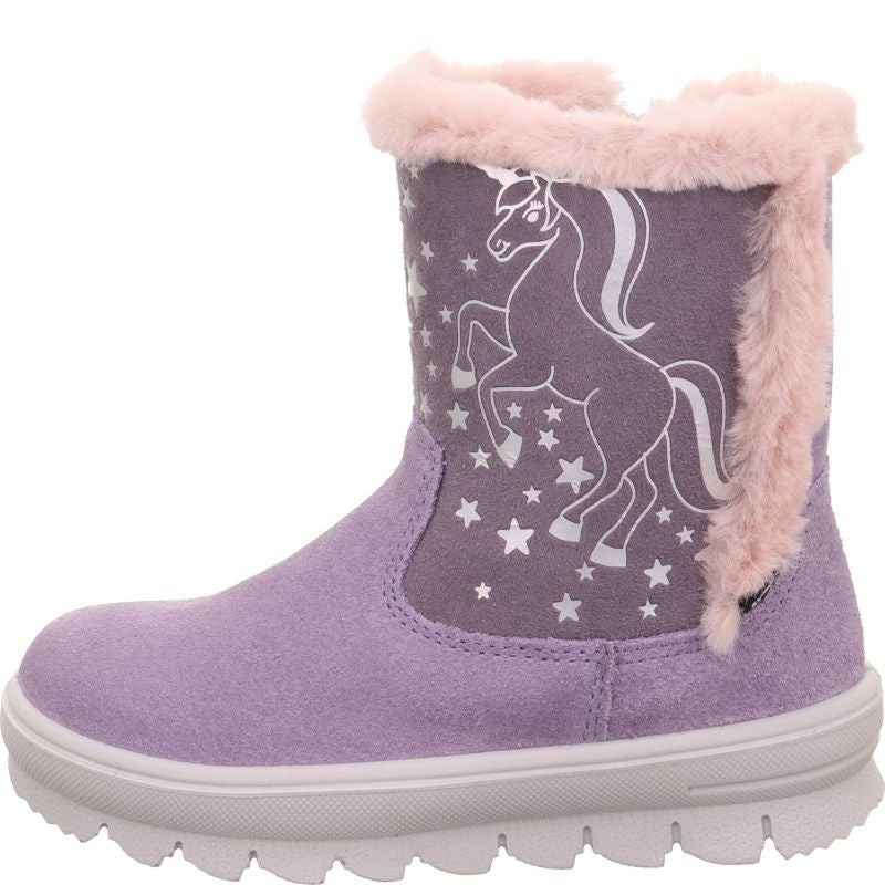Superfit FLAVIA Girls Boot - Material: Leather/Textil in Purple
