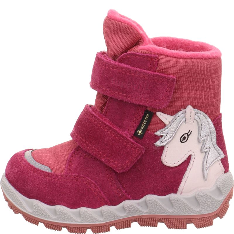 Superfit ICEBIRD Girls Boot - Material: Leather/Textil in Red