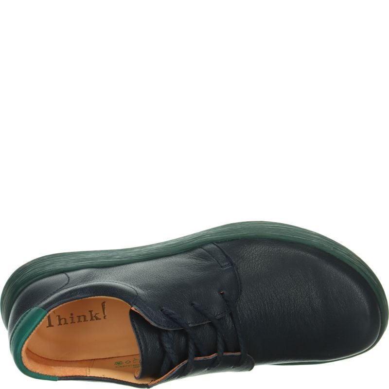 Think COMODA Woman Lace up shoe - Material: Leather in Blue