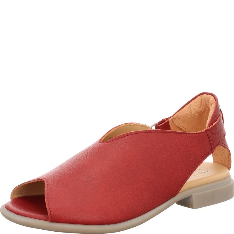 Think KAMAA Strap sandal - Material: Leather in Red