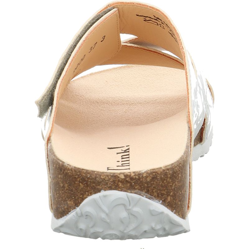 Think MIZZI DAMEN Mules - Material: Leather in Metallic