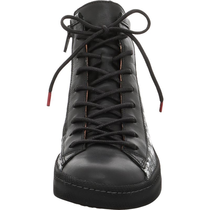 Think KUMI Woman Sneakers high - Material: Leather in Black