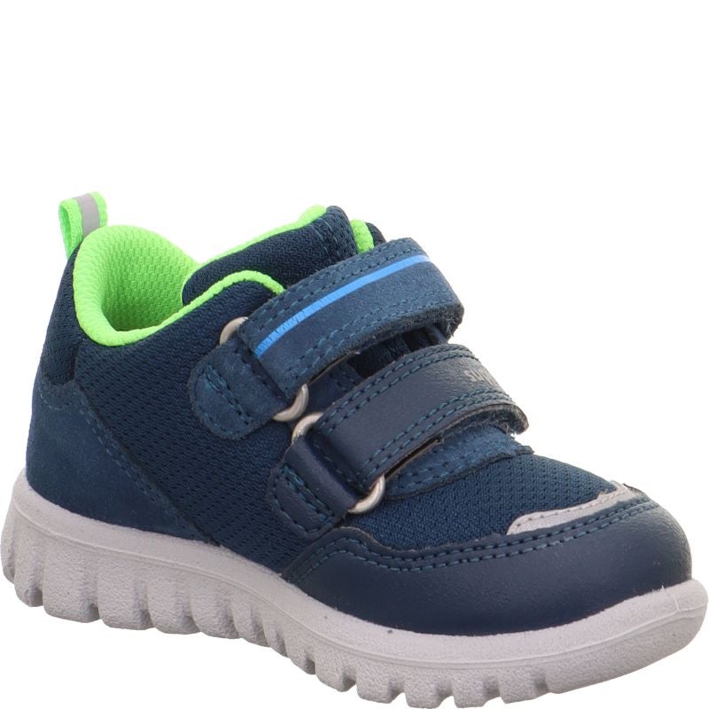 Superfit SPORT7 MINI Sneaker low - Material: Leder/Sonstiges Material/Textil in Blau