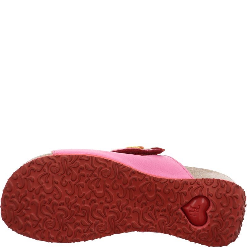 Think MIZZI DAMEN Woman Mules - Material: Leather in Pink
