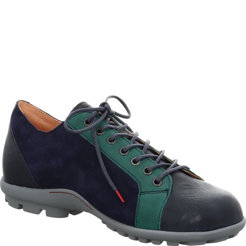 Think KONG HERREN Men Lace up shoe - Material: Leather in Blue