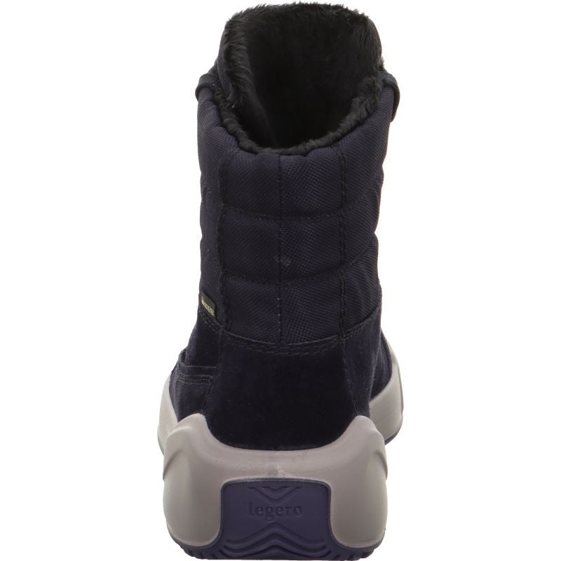 Legero COSY Damen Schnürboots - Material: Leder/Textil in Blau