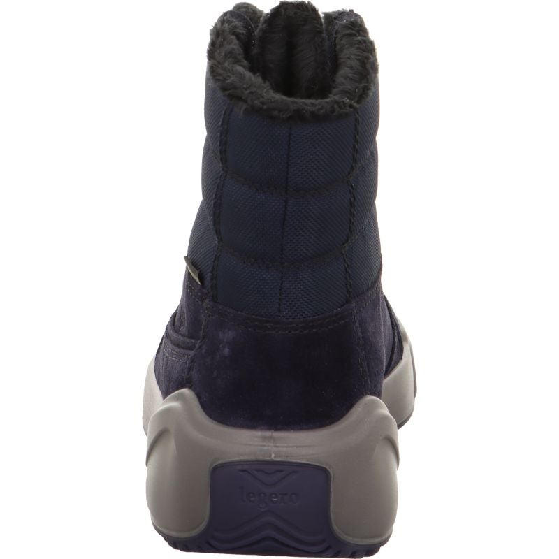 legero COSY Damen Schnürboots - Material: Leder/Textil in Blau