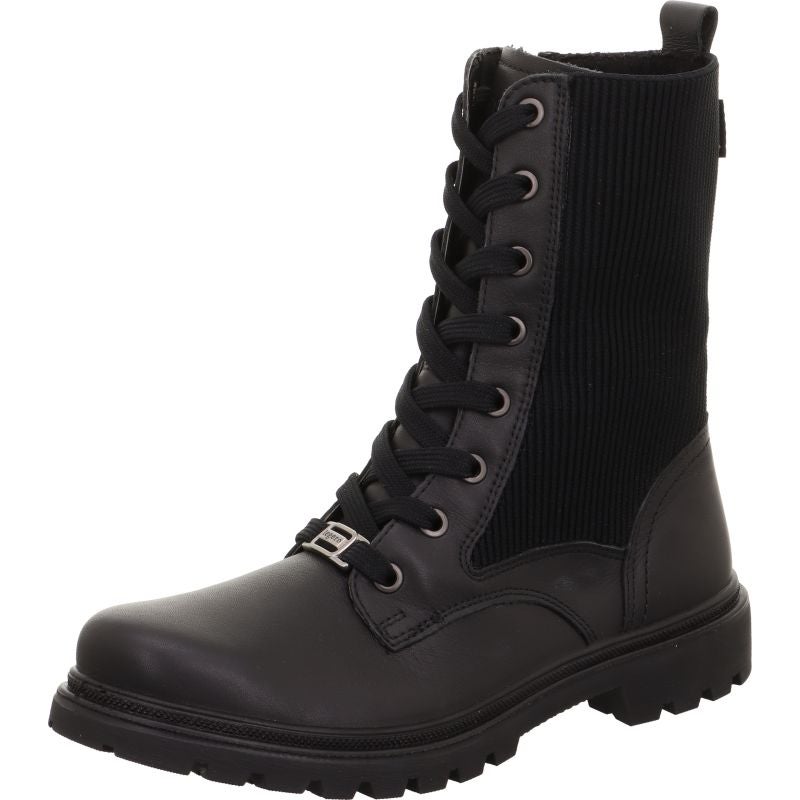 legero MONTA Damen Schnürboots - Material: Leder in Schwarz