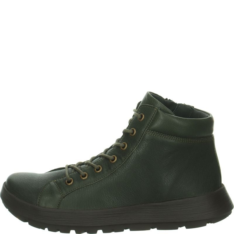 Think COMODA Ankle boot - Material: Leather in Olive