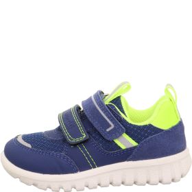 Superfit SPORT7 MINI Unisex, Jungen Sneaker low - Material: Leder/Sonstiges Material/Textil in Blau