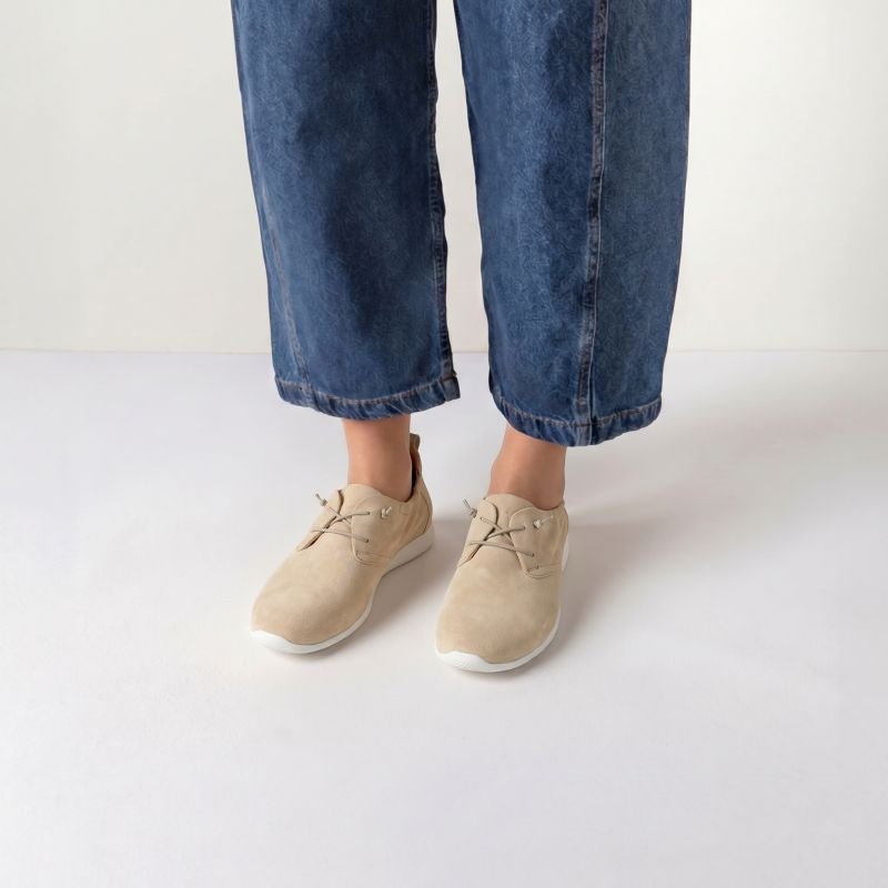 Think! ALOA Damen Sneaker low - Material: Leder in Beige